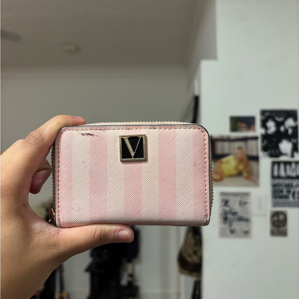 Victoria's Secret Pink and White Striped Wallet